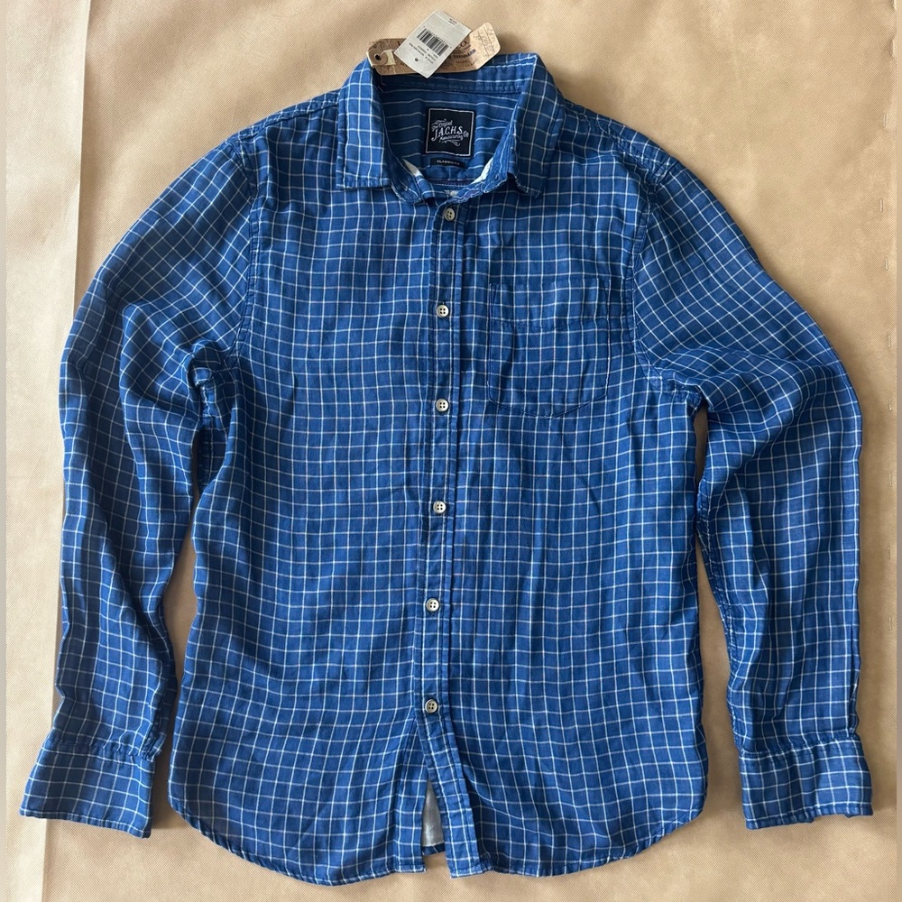 New Jachs MFG Co Button Down Blue Original Collared Men's Size Small